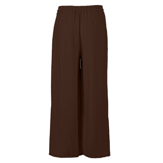 Enjoy Broek uni wijde pijp Bruin